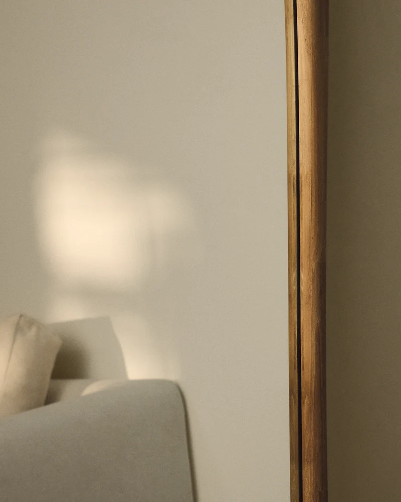 Alura teak wood mirror 94.6 x 192.1cm FSC 100%