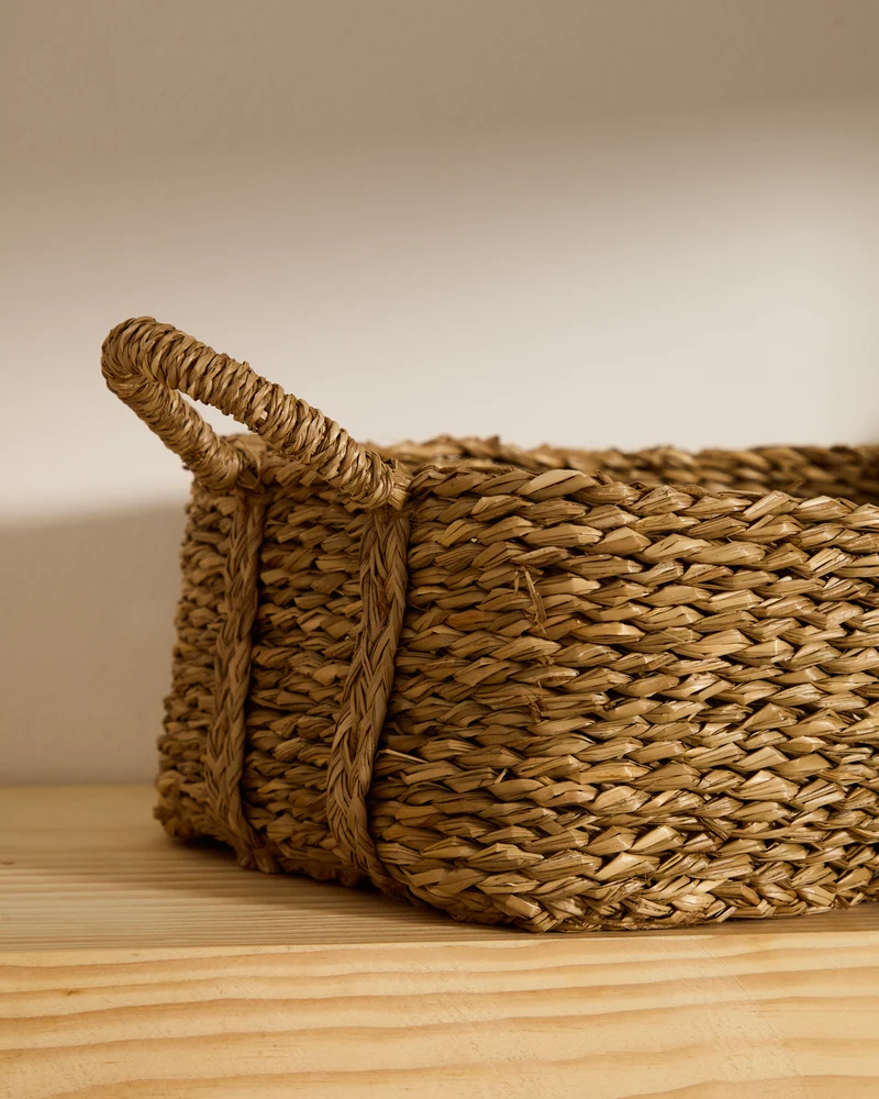 Milly set of 2 natural fibre baskets, 32 x 20 cm / 34 x 20 cm