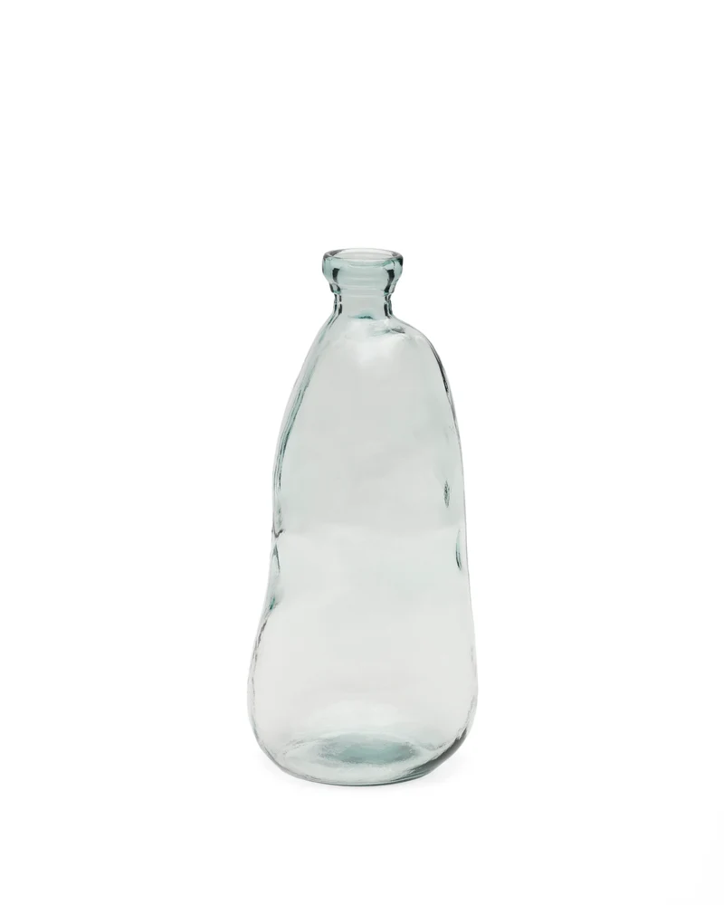 Brenna vase in 100% recycled transparent glass, 51 cm
