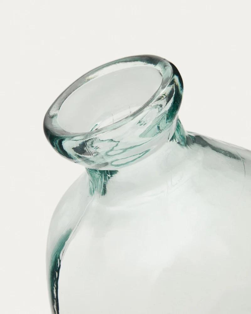 Brenna vase in 100% recycled transparent glass, 73 cm