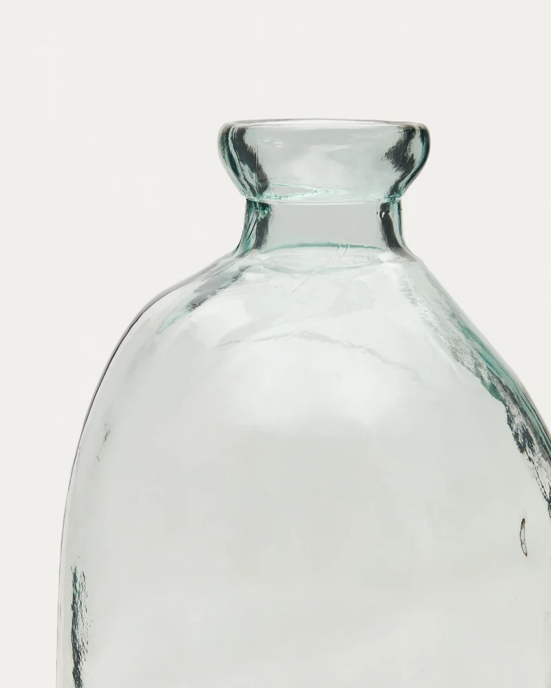 Brenna vase in 100% recycled transparent glass, 73 cm