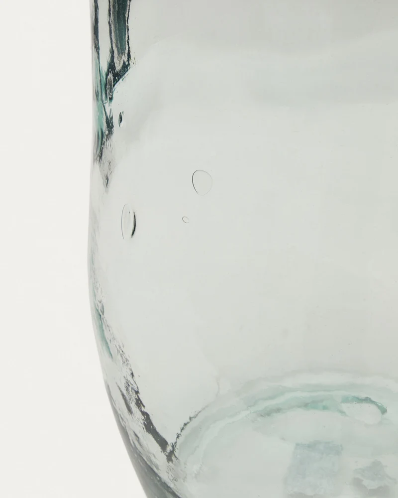 Brenna vase in 100% recycled transparent glass, 73 cm