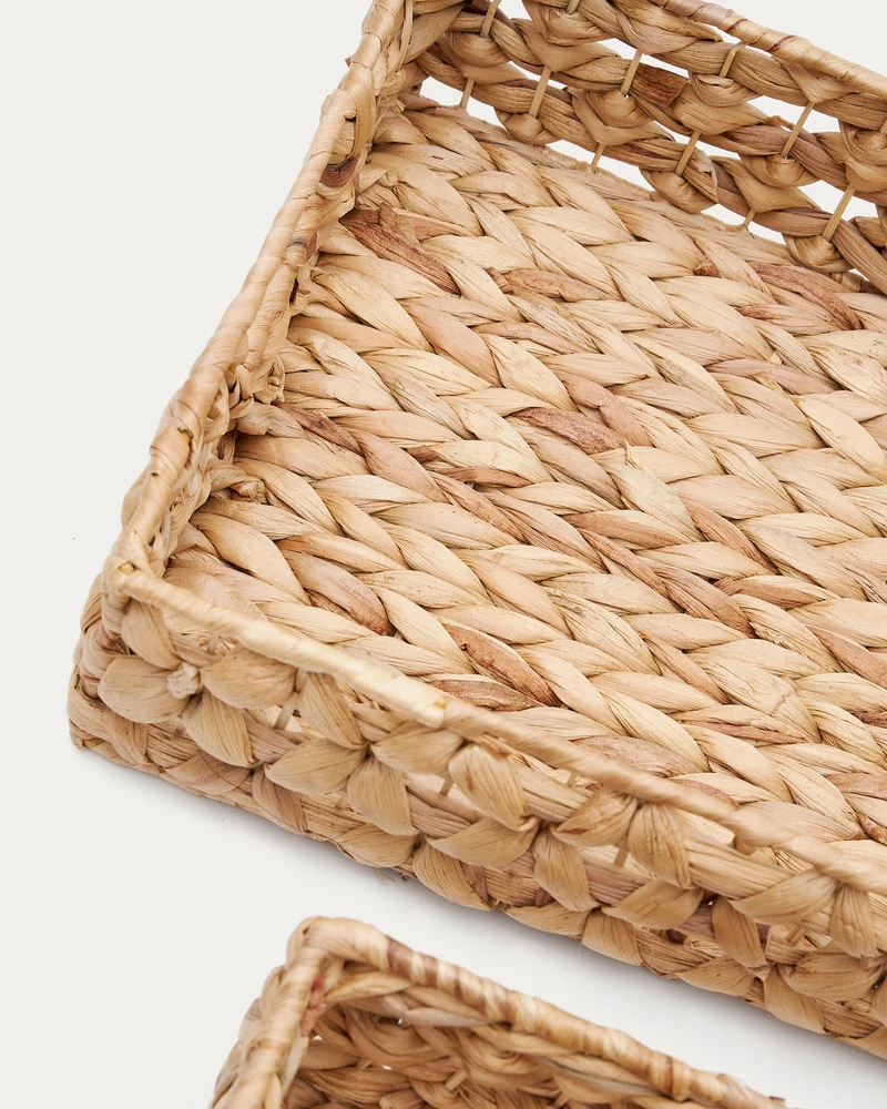Set of 2 boxes made with natural fibres 27 x 20 cm / 36 x 27 cm