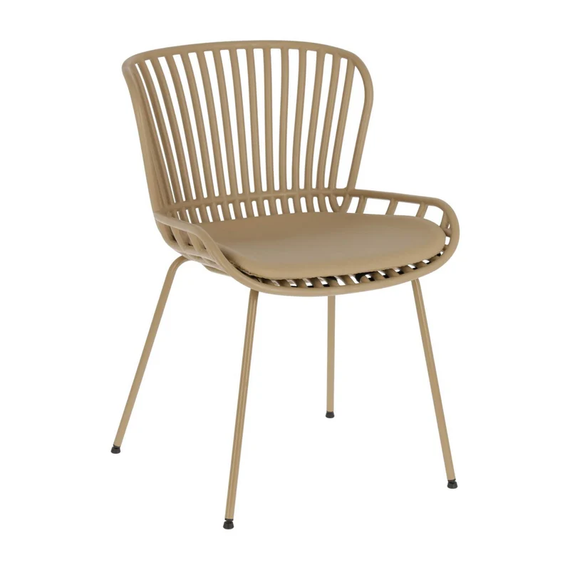 Surpik chair with steel legs in beige finnish