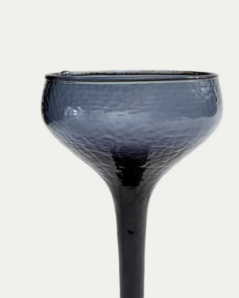 Sileia wine glass made of blue recycled glass