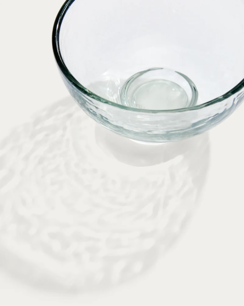 Sileia small bowl made of transparent recycled glass