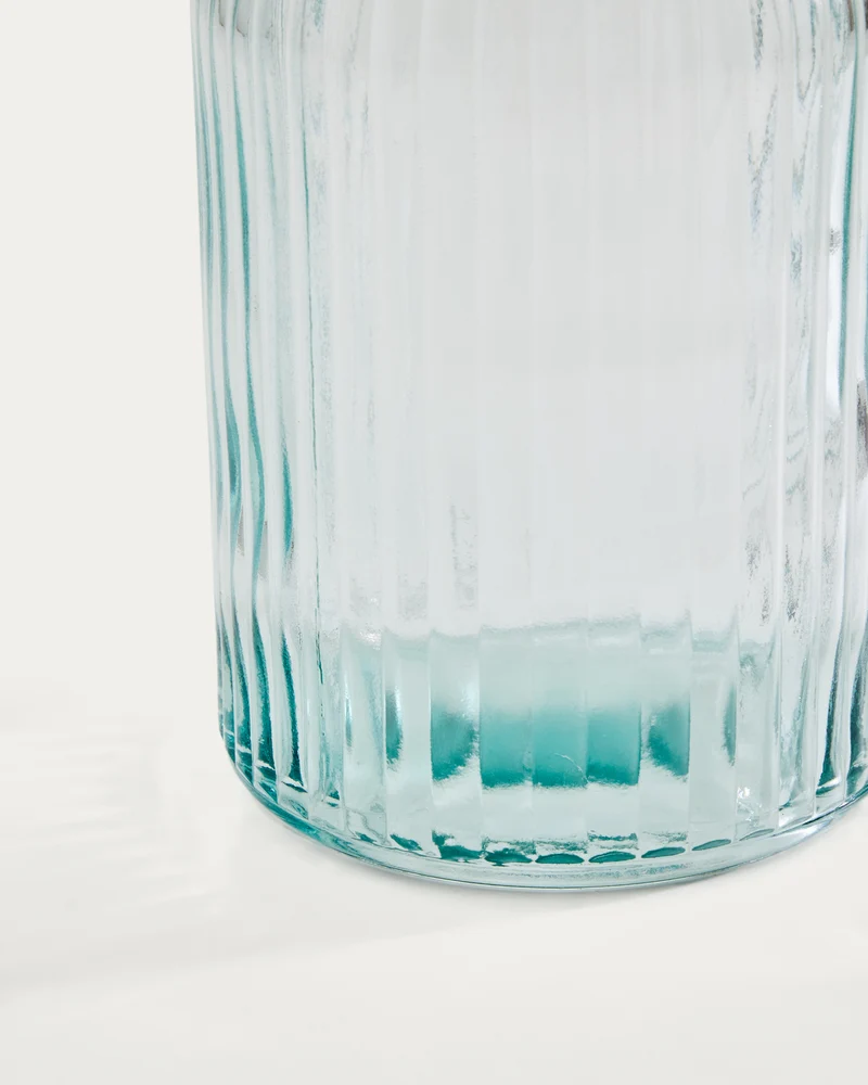 Large Marba bottle made of transparent recycled glass