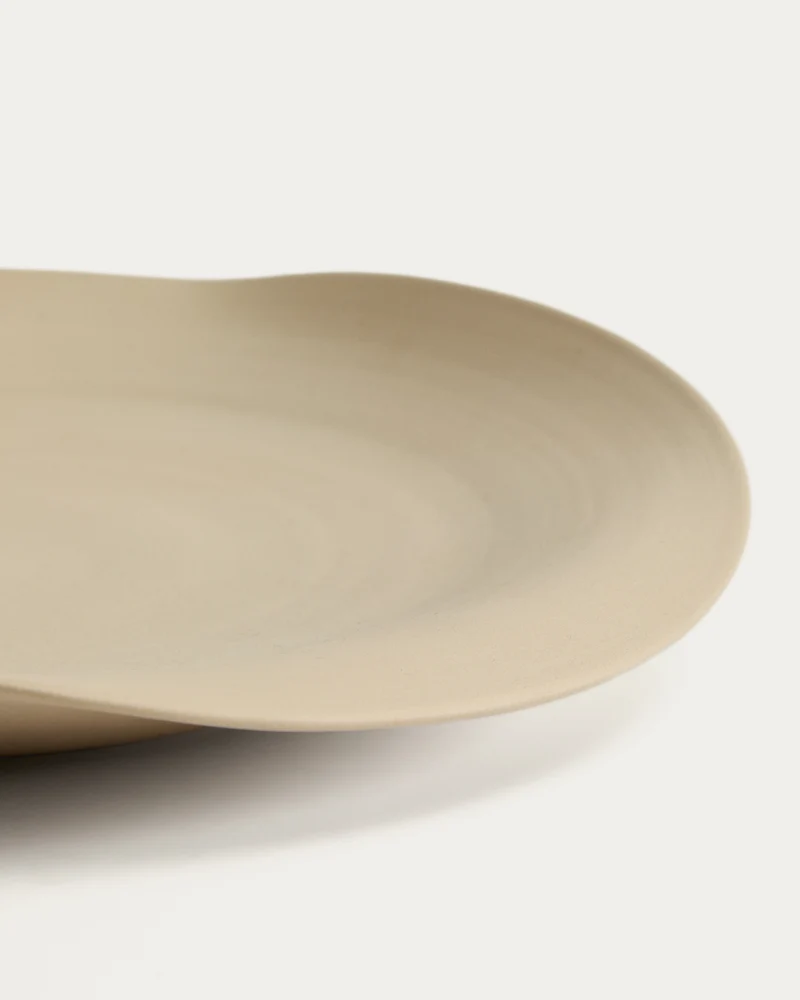 Ebenor beige ceramic table centerpiece Ø 30 cm