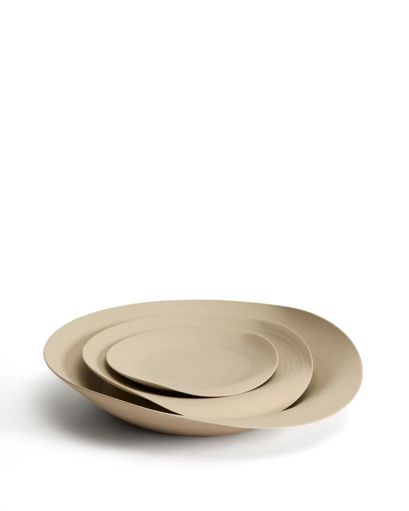 Ebenor beige ceramic centerpiece Ø 40 cm