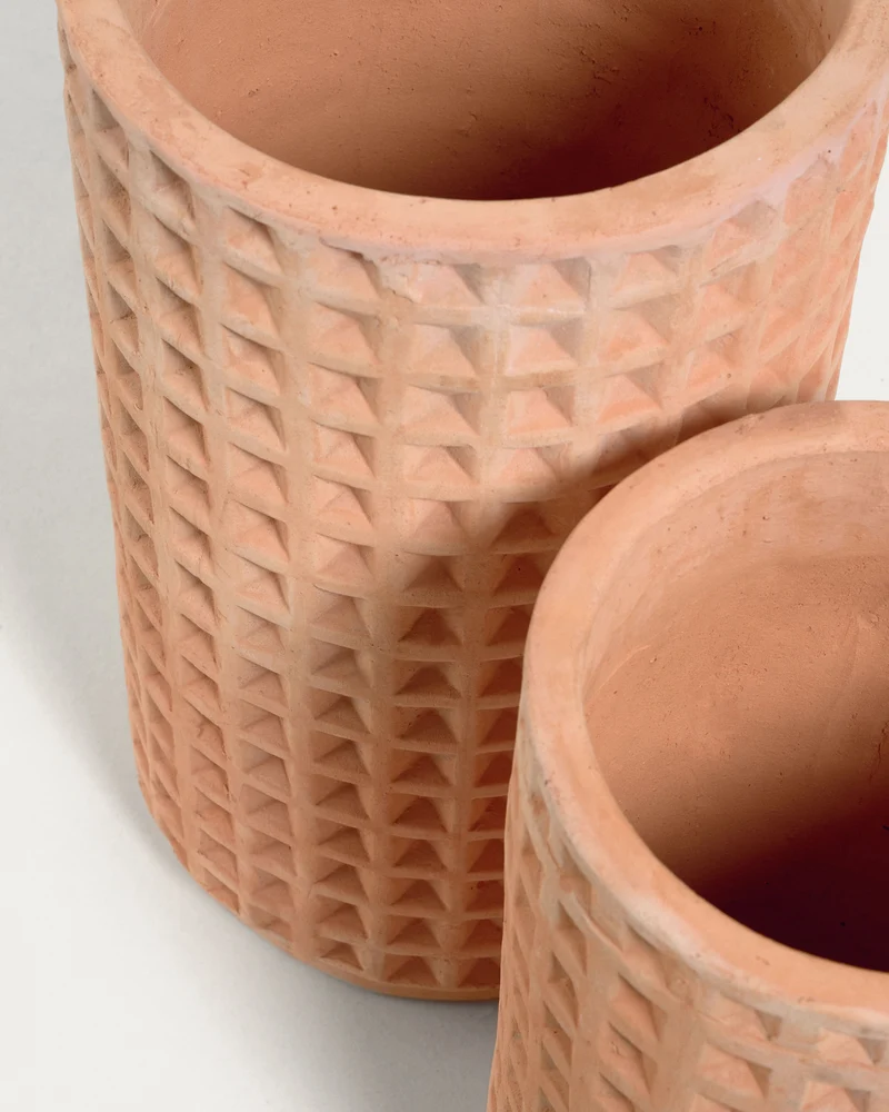 Celi set of 2 terracota plant pots, Ø 34 cm / Ø 25 cm