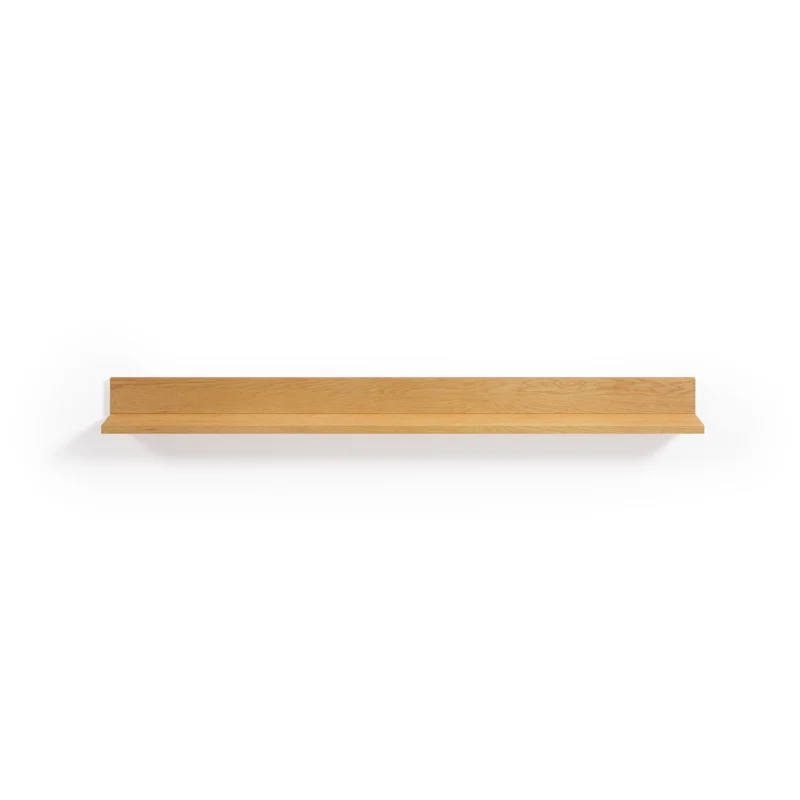 Abilen oak veneer and white lacquer shelf, 120 x 15 cm, FSC™ 100% certified