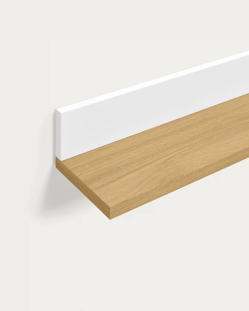 Abilen shelf in oak veneer and white lacquer 120 x 15 cm FSC 100%