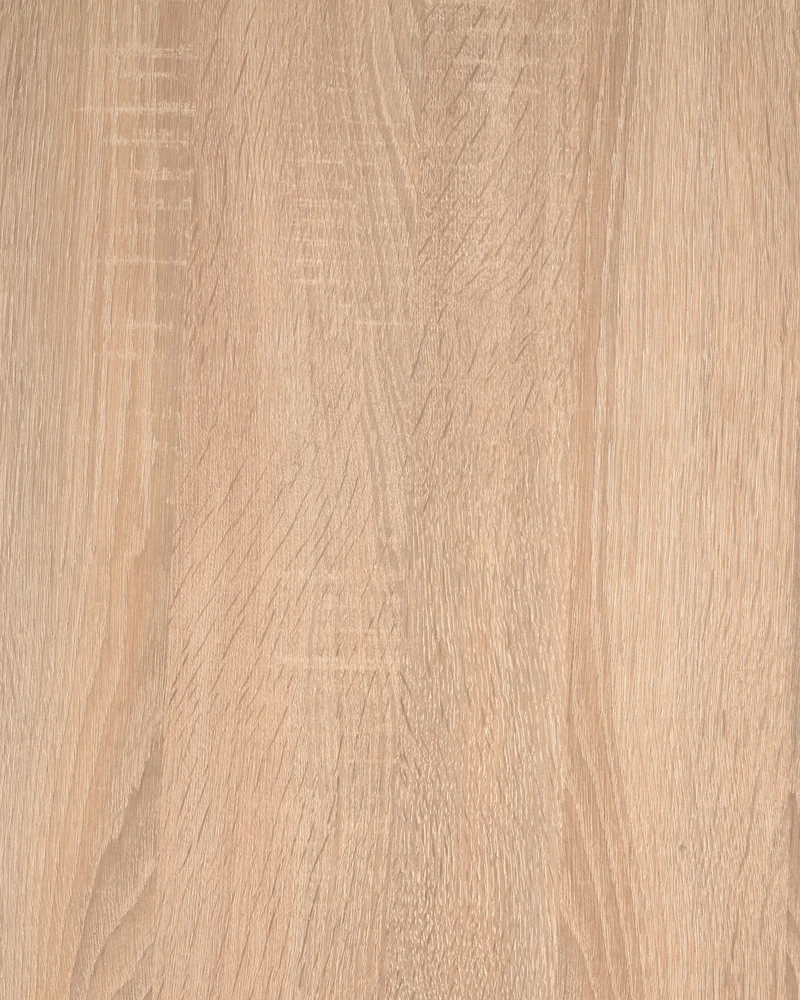 Niut round Ø 120 cm melamine table with natural finish and steel legs with black finish