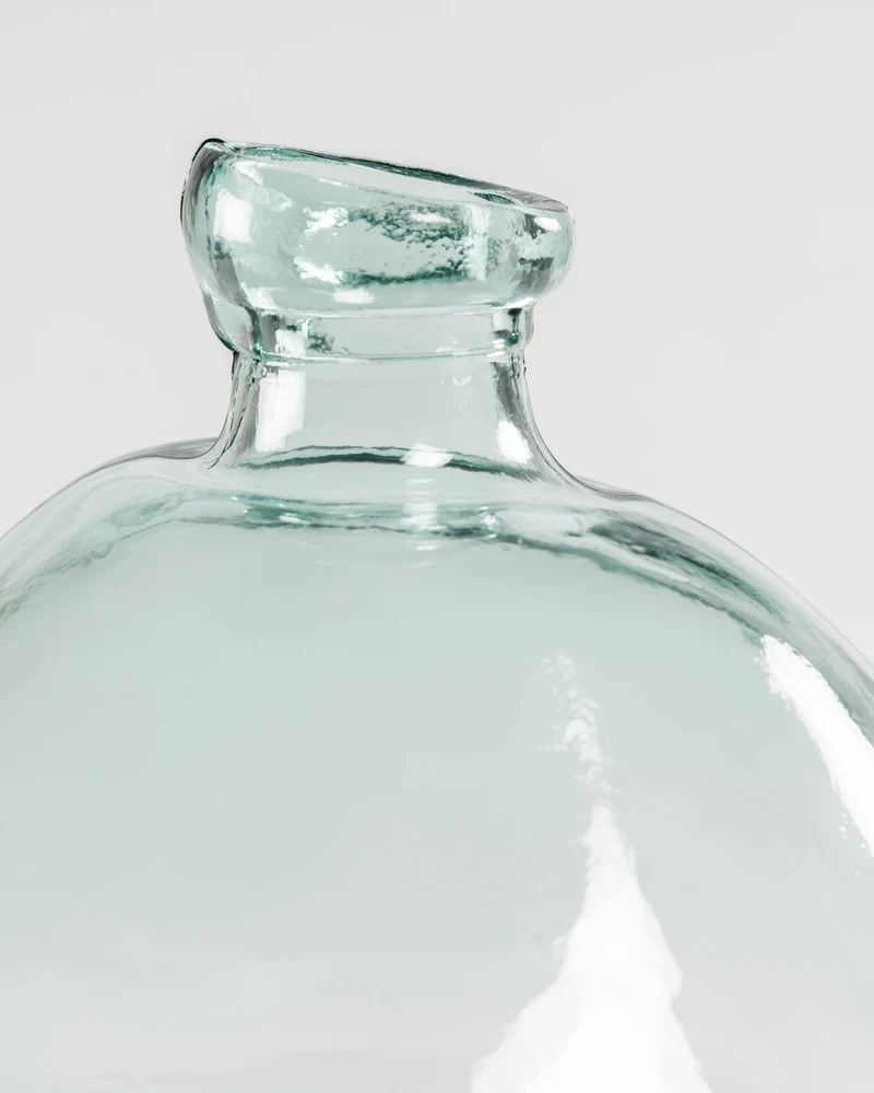 Brenna vase in 100% recycled transparent glass, 33 cm