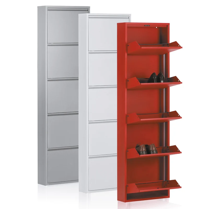 Shoe rack Ode 50 x 168,5 cm 5 doors white