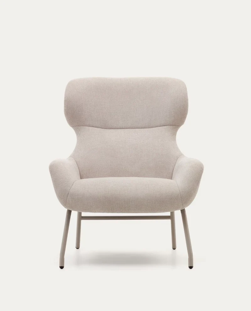 Belina Armchair Beige Chenille & Beige Leg