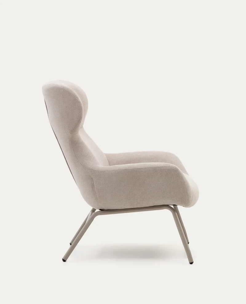 Belina Armchair Beige Chenille & Beige Leg