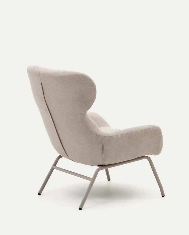 Belina Armchair Beige Chenille & Beige Leg