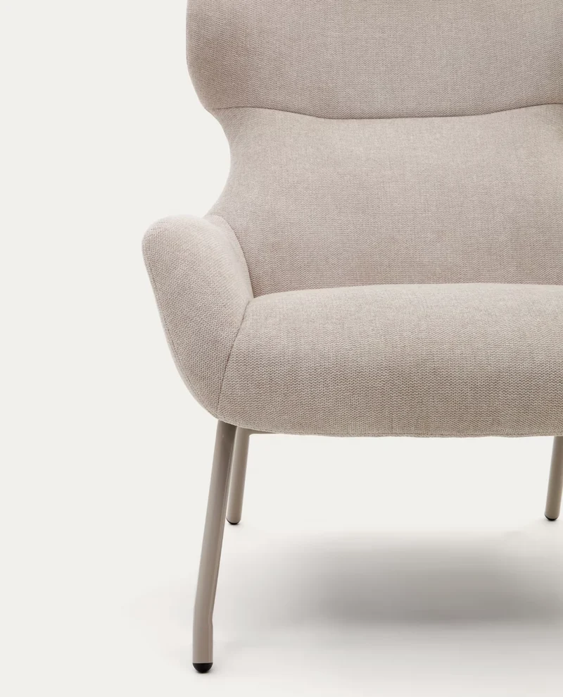 Belina Armchair Beige Chenille & Beige Leg
