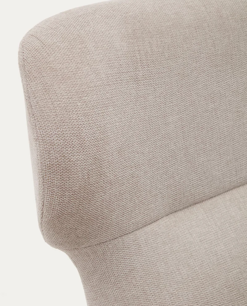 Belina Armchair Beige Chenille & Beige Leg