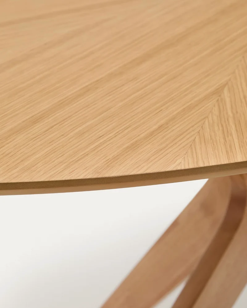 Naanim Oval Table Oak Finish