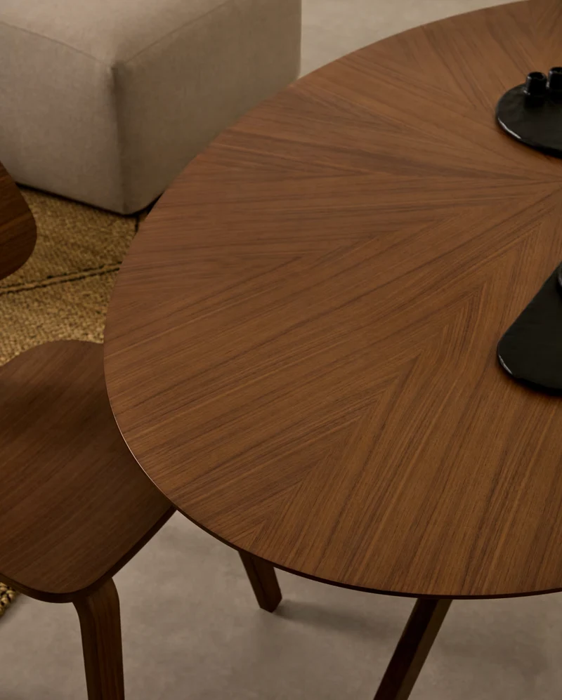 Naanim Oval Table Walnut Finish