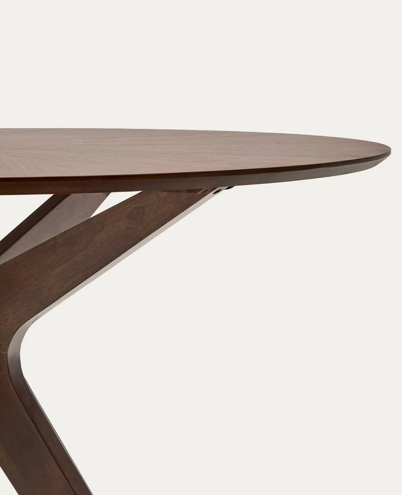 Naanim Round Table Walnut Finish