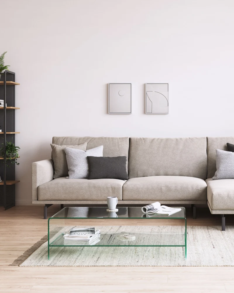 Burano glass coffee table 110 x 55 cm
