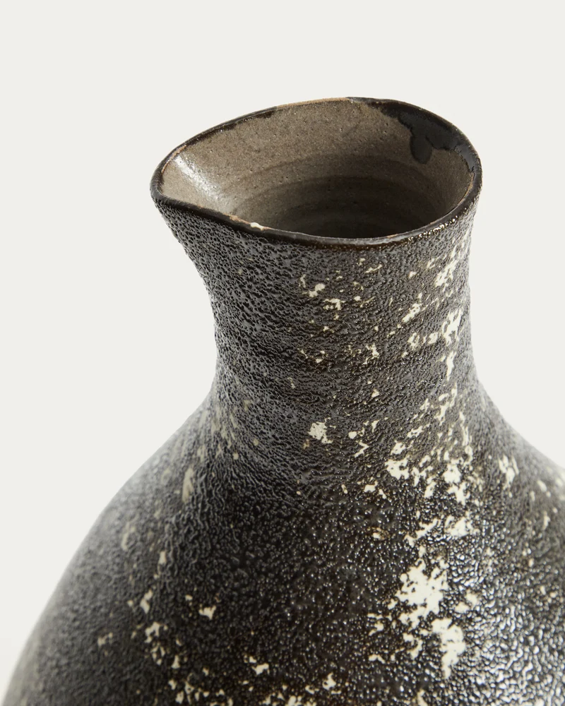 Orelin ceramic vase in black and white 39 cm