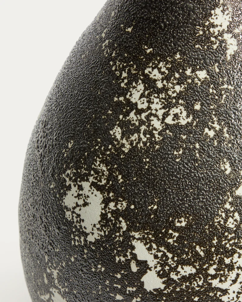 Orelin ceramic vase in black and white 39 cm