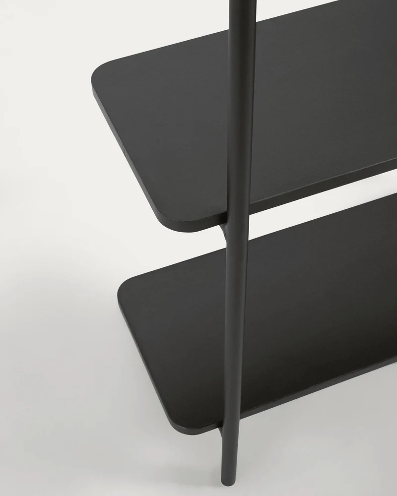 Galatia melamine and metal clothes rail with black finish 60 x 162 cm