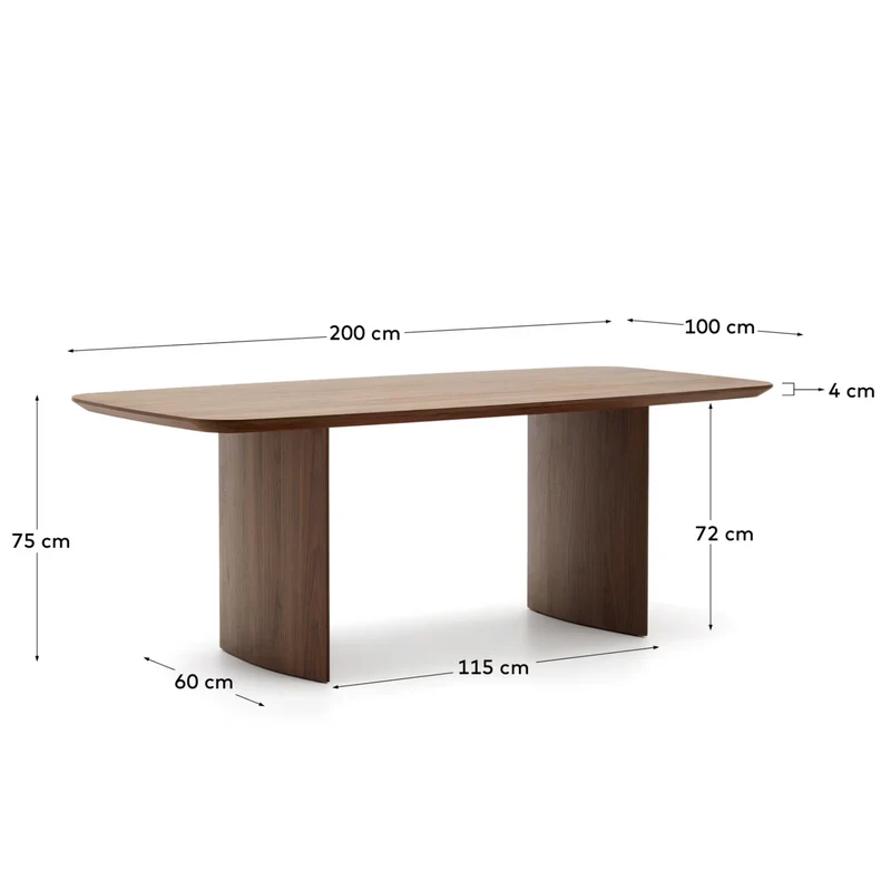 Litto Dining Table Walnut Finish