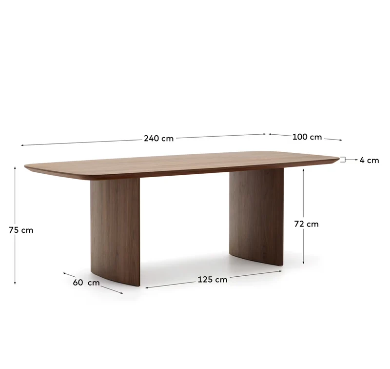 Litto Dining Table Walnut Finish