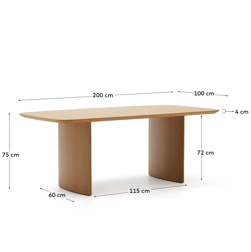 Litto Dining Table Oak Finish
