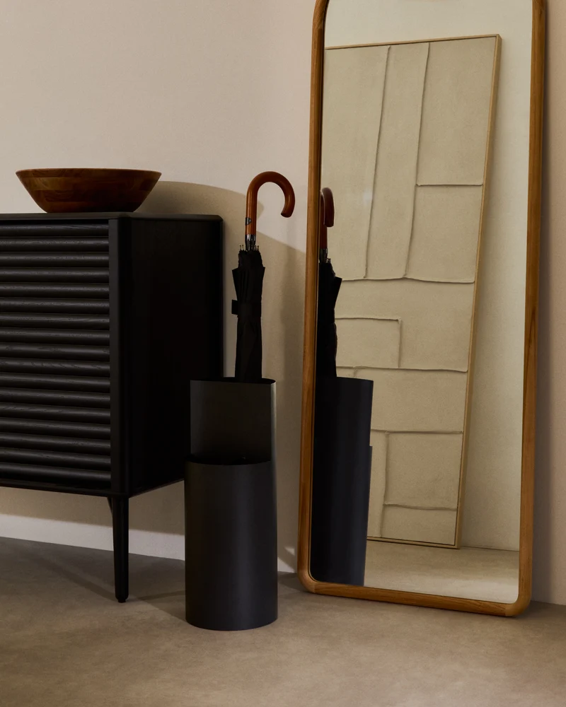 Atin grey metal small umbrella stand