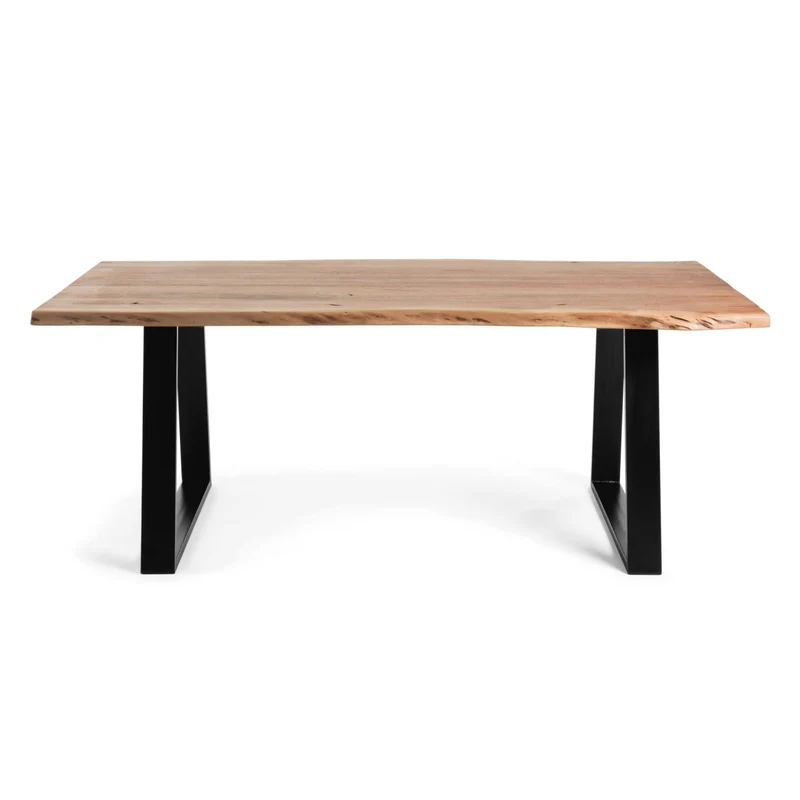 Alaia table made from solid acacia wood with natural finish, 180 x 90 cm