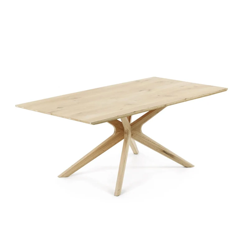 Armande oak veneer table with white wash finish 180 x 90 cm