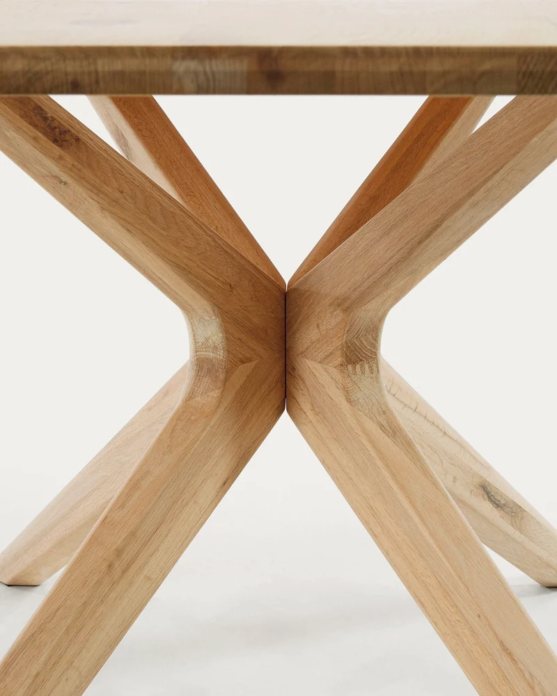 Armande oak veneer table with white wash finish 180 x 90 cm