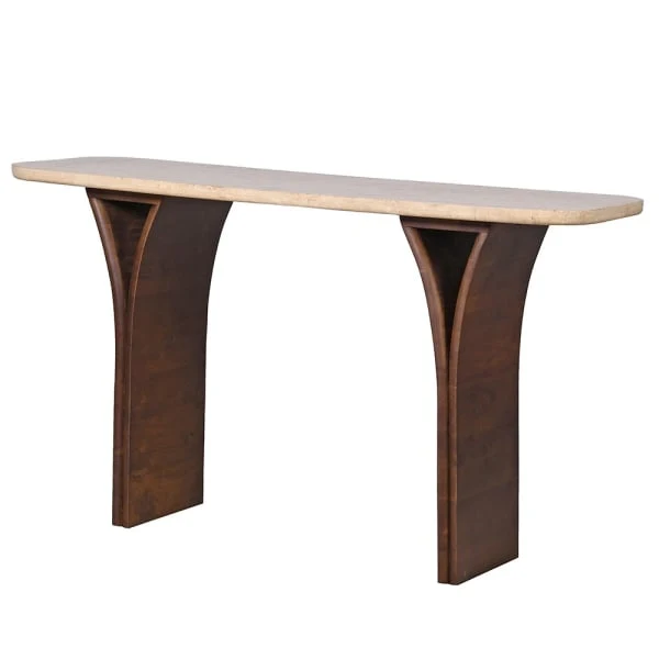 Clement Travertine Console