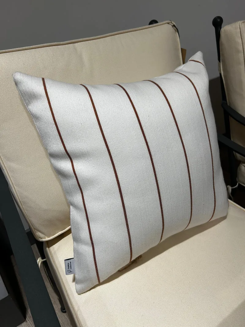 Stripe Outdoor cushion 45 x 45 - Burnt Sienna