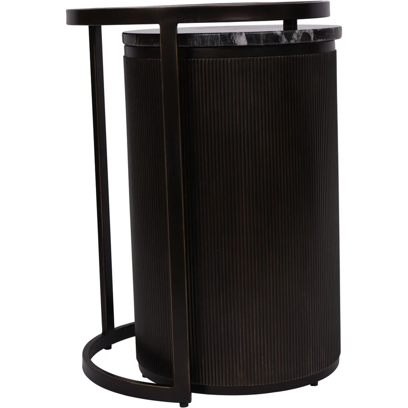 Belvedere Black Set of 2 Nesting Side Tables