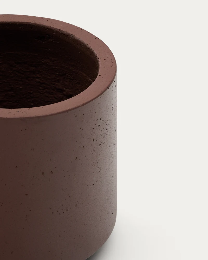 Calun maroon cement planter Ø 32cm