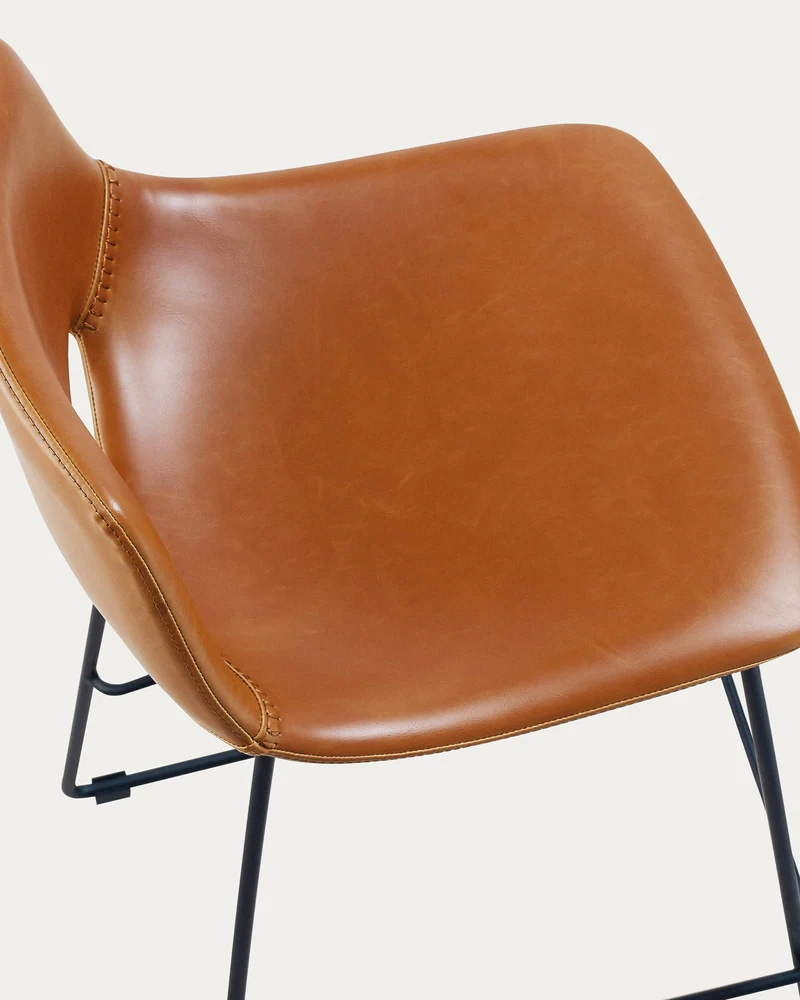 Brown synthetic leather Zahara barstool 76 cm