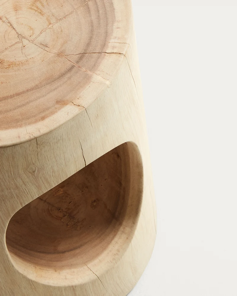 Halker solid rain tree wood side table, Ø 30 cm