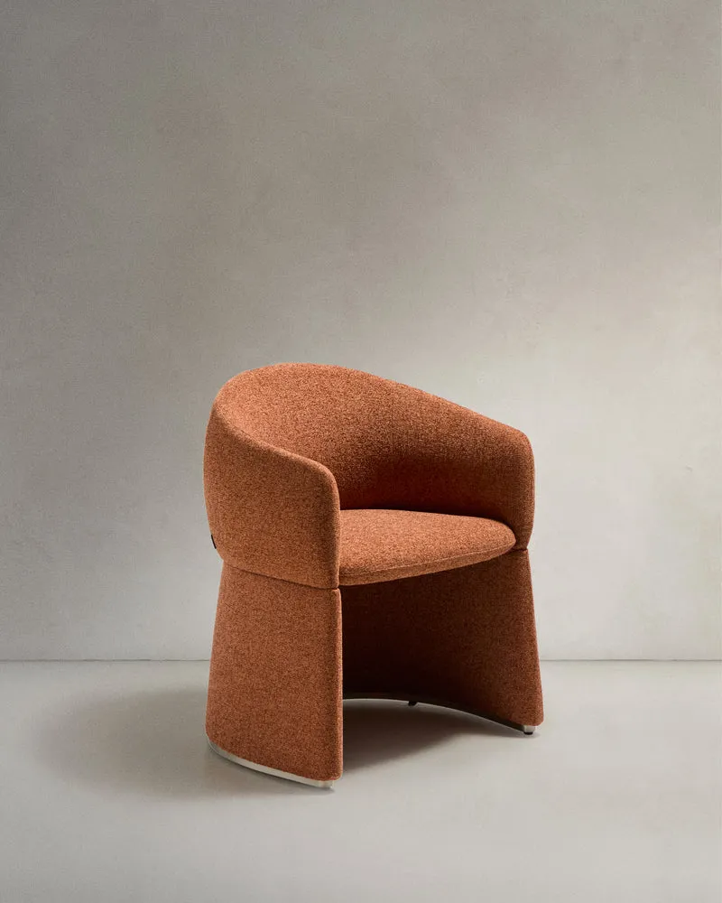 Bosca terracotta chenille chair