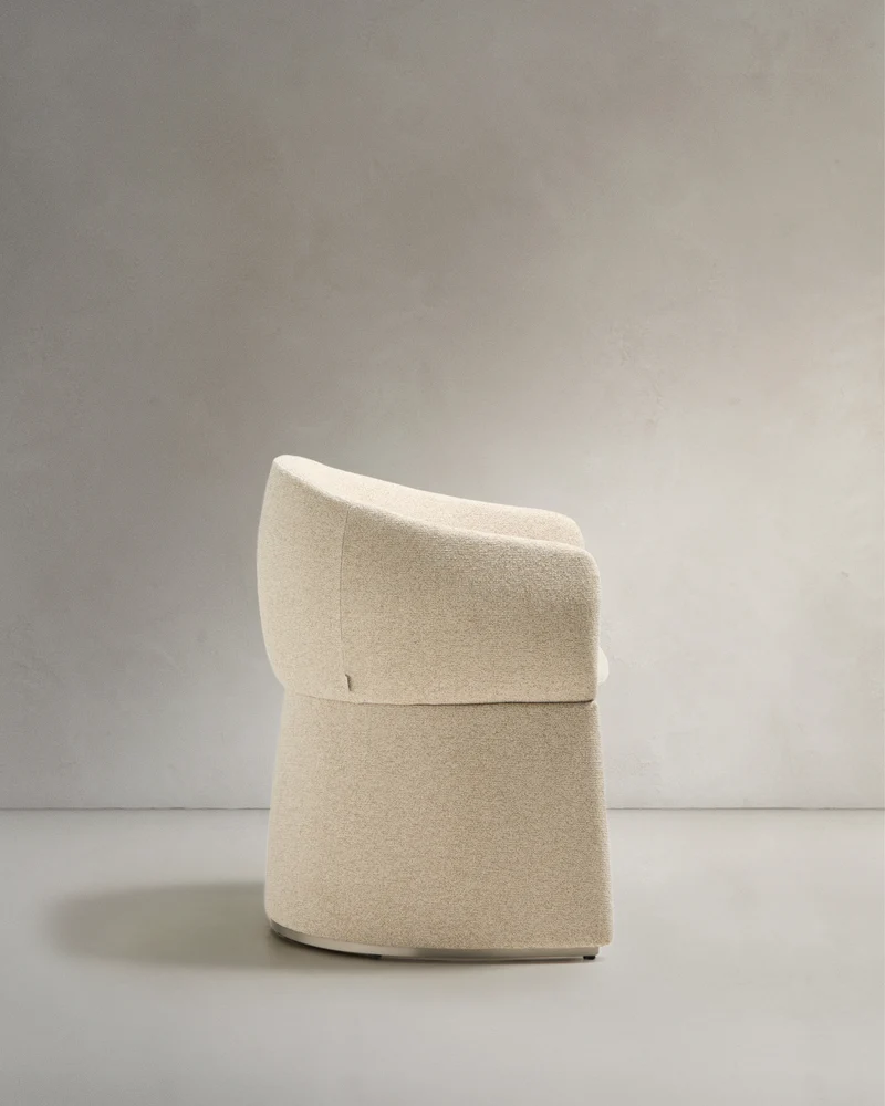 Bosca beige chenille chair