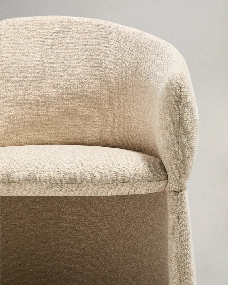 Bosca beige chenille chair