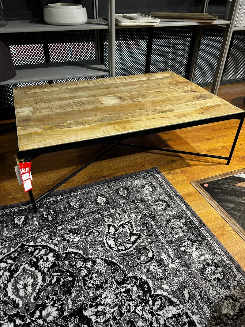 Metal & Wood Coffee Table