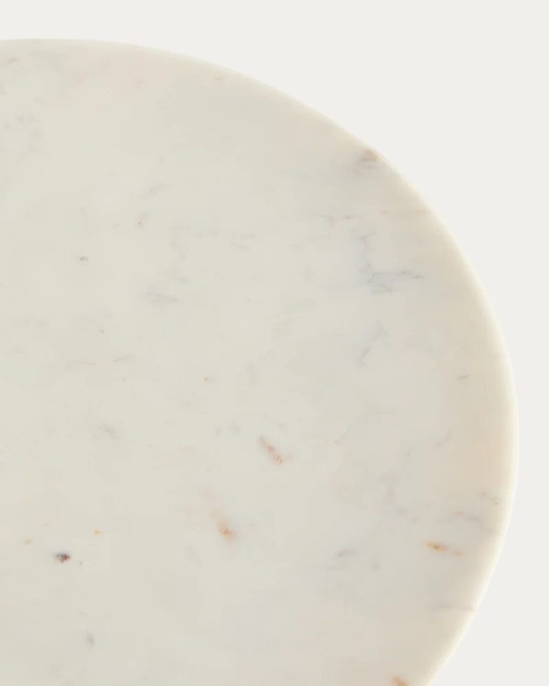 Erefi white marble flat plate