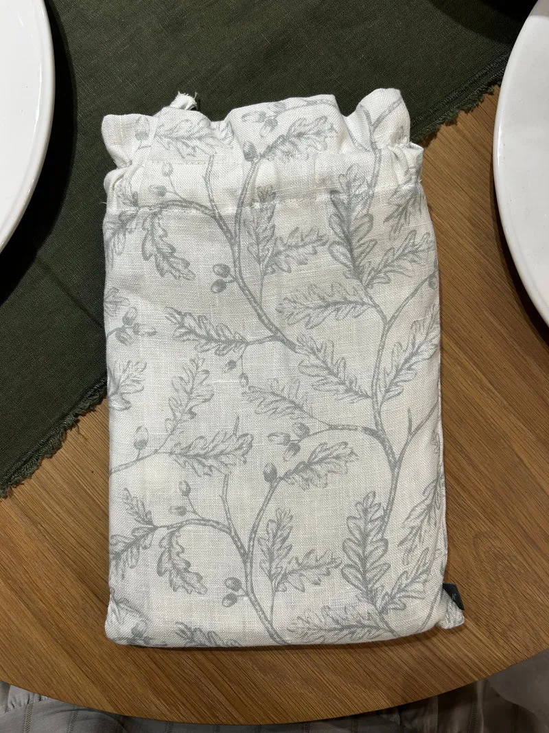 Emily Linen Napkins Set Of 6 - Francesca Flax Blue